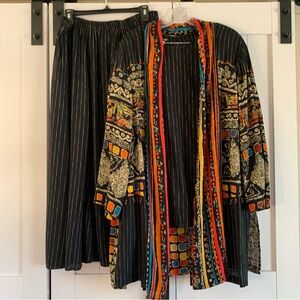 Vintage Carole Little 3 Piece Boho Skirt Set – Size 18